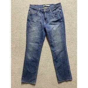 Levi's 505 Women's Medium Wash Straight Leg Blue Denim Jeans Sz 8
